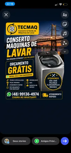 Conserto de máquina de lavar roupa