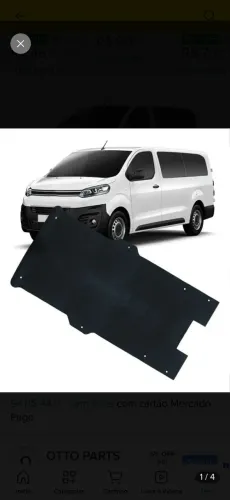 Tapete Salão Baú 2 partes Furgão Citroen Jumpy anos 18 19 20 21