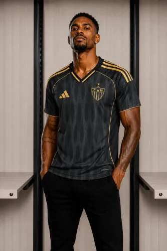 CAMISA ATLETICO MINEIRO PRETO E DOURADA - 25/26
