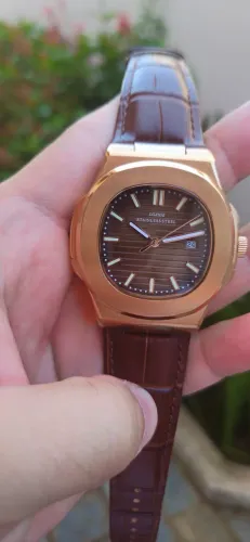 Relógio ligxe homenagem patek nautilus quartz