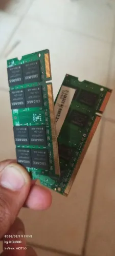 2 pente de memória ram 2gb/2gb para notebook