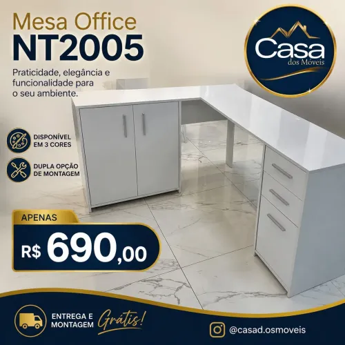 Mesa office NT2005 - Branco