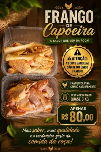 Frango de capoeira abatido