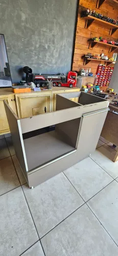 balcão para fogão cooktop 5 bocas em MDF - ENTREGA GRÁTIS