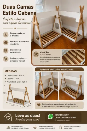 Cama Montessoriana Infantil KIT COM DUAS