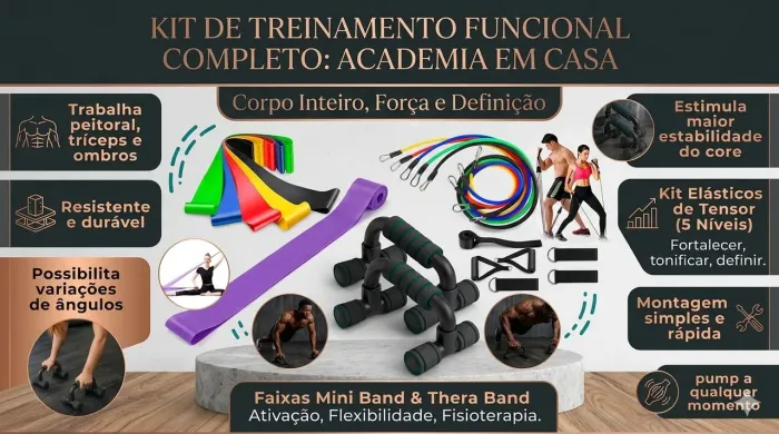 Kit de Treinamento Funcional academia em casa 
