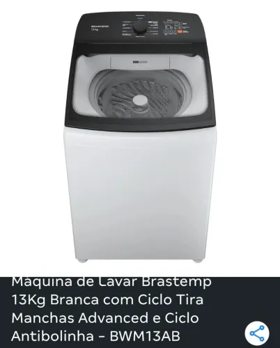 Vende-se máquina de lavar roupas 13k