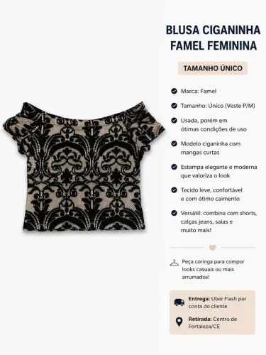 Blusa ciganinha