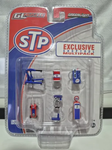 Kit Acessórios GreenLight GL Muscle STP Exclusive Shop Tool Multipack 1:64