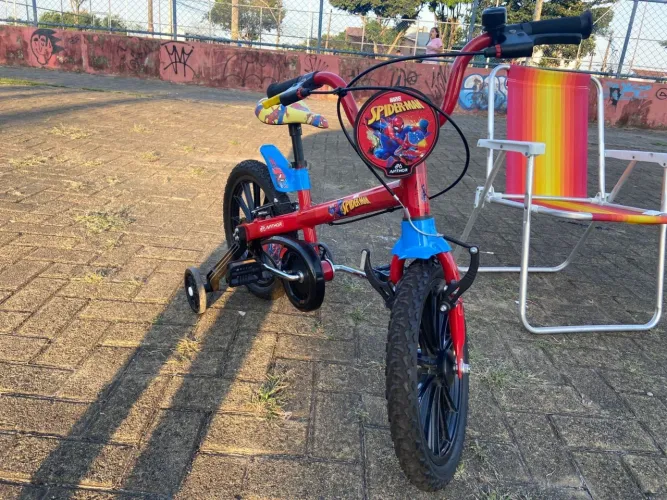 Bicicleta Infantil Nathor Homem-Aranha Aro 16 - Semi Nova