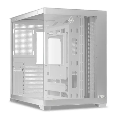 Gabinete Gamer Aquário Mancer CV500L, Mid Tower, Lateral De Vidro, Preto - Lacrado