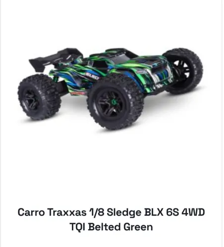 Carro Traxxas 1/8 Sledge BLX 6S 4WD TQI Belted Green