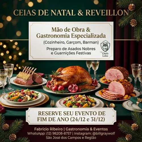 Personal Chef e Equipe (Ceias de Natal e Ano Novo)