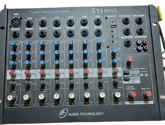 Mesa de som LL Audio technology Starmix  US802R 8 Canais BIVOLT
