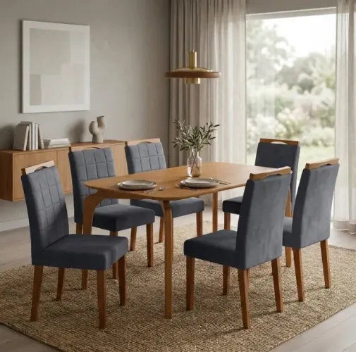 Conjunto de Jantar Torino 6 Lugares