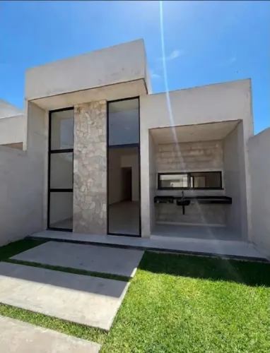 Casa Plana Moderna em Rua Privativa 3 Suítes | 110m²
