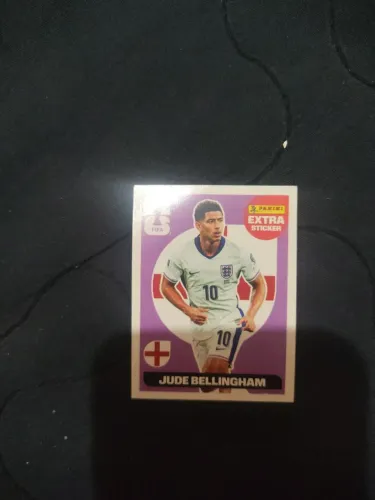 Figurinha Extra Sticker Jude Bellingham Roxa FIFA 2026 Rara