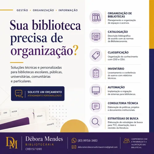 Organização e tratamento da informação | Bibliotecas | João Pessoa 