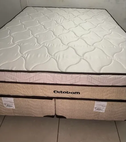 Cama box Queem158/198/031 ORTOTECH ORTOBOM MARROM 1,58X1,98