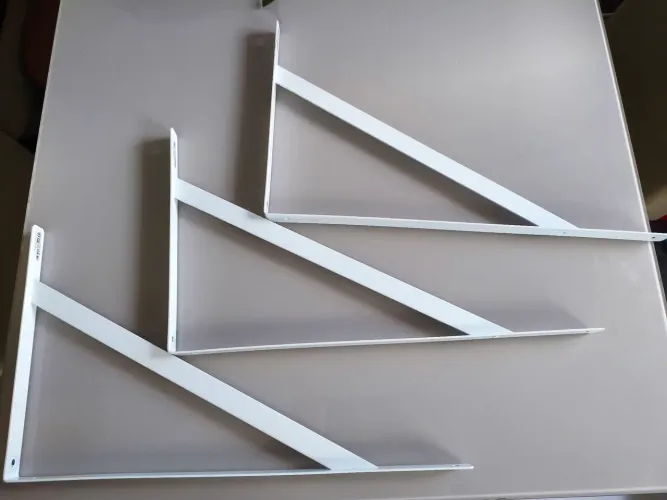 Kit 6 uni. Suporte Prateleira Branco 50cm Reforçado