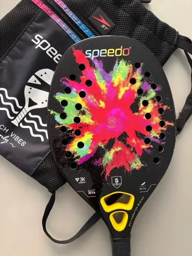 RAQUETE DE BEACH TENNIS 3K COLORS GLOW + BEACH BAG - COLORS - SPEEDO
