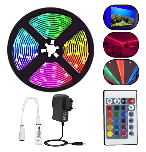 fita led 5 metros Prova dágua+fonte+controle 