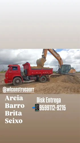 Areia barro brita seixo 