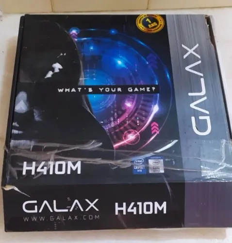 Placa-mãe Galax H410M LGA 1200 DDR4 M-ATX - Para Peças ou Reparo (Defeito)