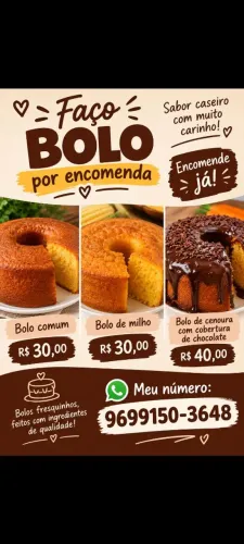 Bolos caseiros