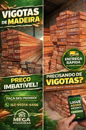 Vigota Angelim Vermelho e Mista 