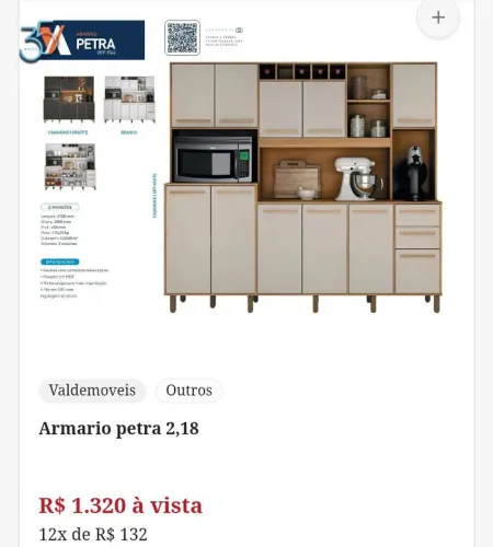 ARMÁRIO DE COZINHA PETRA