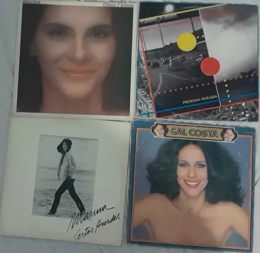 4 Discos Vinil 3 Marina 1 Gal Costa Fantasia Frete Grátis