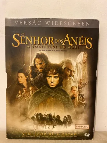 Senhor dos anéis A sociedade do anel versão widescreen dvd duplo