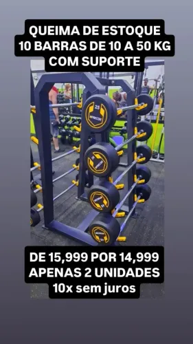 Jogo de barra montada c suporte , novo no plastico