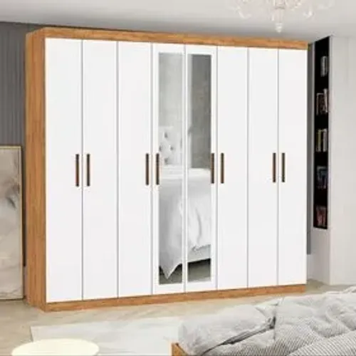 Guarda Roupa 8 Portas 4 Gavetas Com Espelho - (Promoção)!