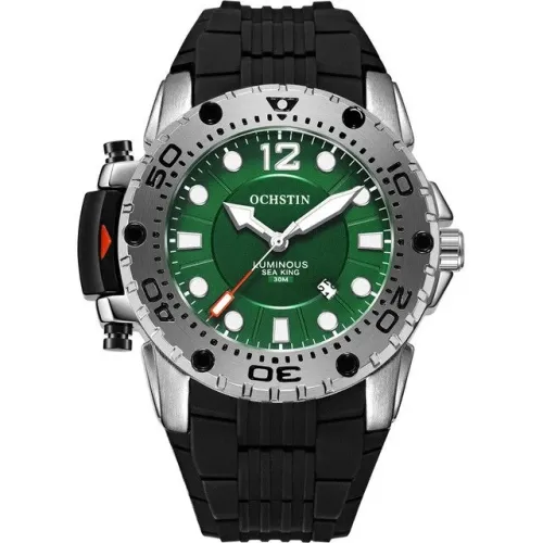 Relógio Luxuoso Ochstin Preto Verde Serie Navigator à Prova D'água 3 ATM 100% Novo e Origi