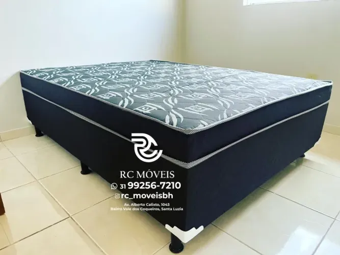 Cama Box Casal com Colchão D33 Ortopédico OrthoBox Completa Promoção
