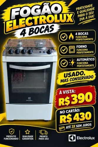 FOGÃO ELECTROLUX CONSERVADO 