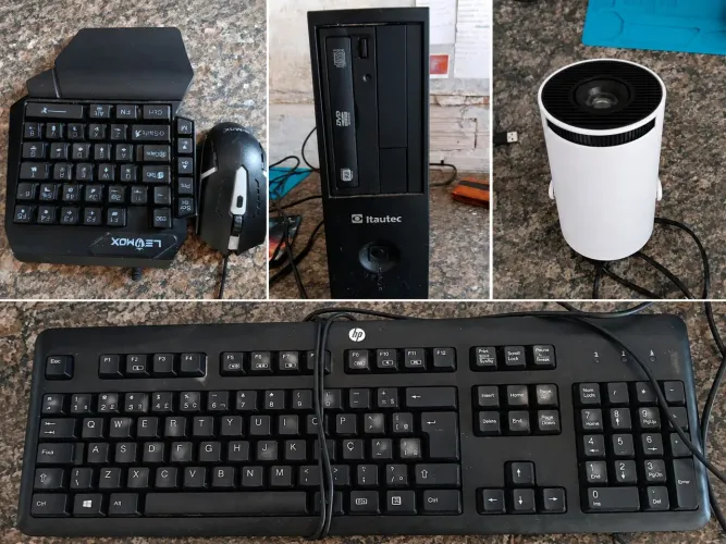 TROCO PC+PROJETOR+MOBILADOR GAMER
