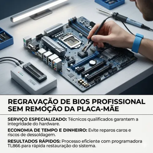 Regravação de BIOS Programadora PRO sem remover da placa