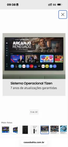 Smart Tv Sansung 65polegadas