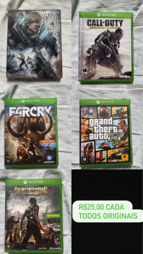 Jogos Xbox One R$25,00 cada