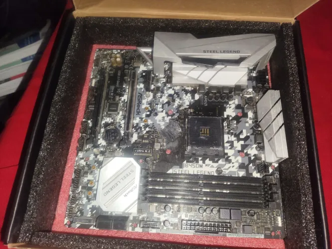 Placa mãe B450 steel legend am4