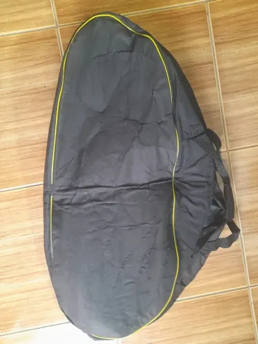 Bolsa Capa De Transporte Preta Reforçada Com Detalhe Amarelo - Usada (Necessita Reparo Zip