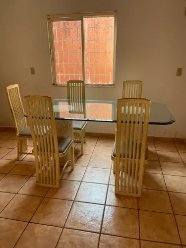 Mesa de vidro 6 lugares