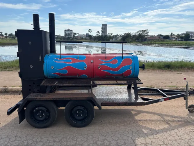 PITSMOKER CARRETINHA/ DEFUMADOR CHURRASQUEIRA