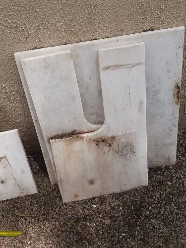 4 placas de Mármore Branco 