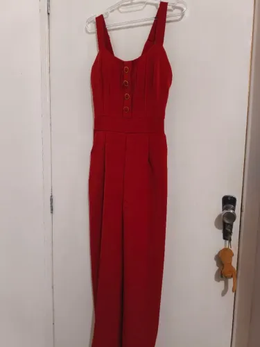 Macacão Feminino Pantalona terra cota escuro) - Tam. Único (veste M)