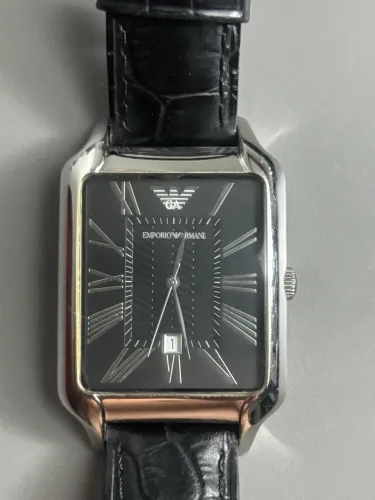 Relógio Masculino Emporio Armani AR-0425 Original - Modelo Retangular Clássico