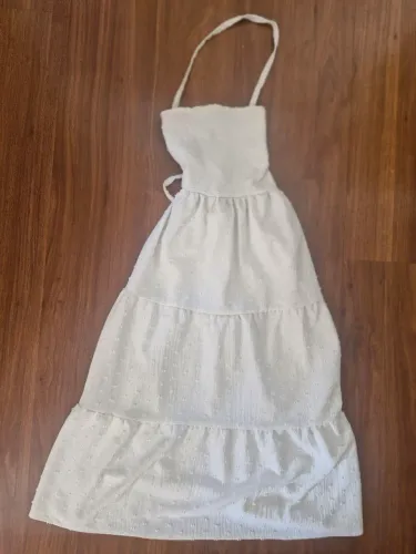 Vestido longo La patit Kukiê branco Infantil 